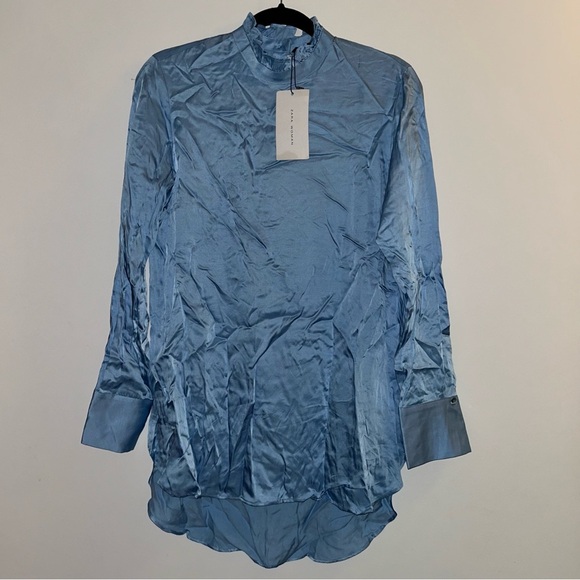 Zara Women’s Silk Blouse Long Sleeve Size Small NEW - Picture 1 of 3
